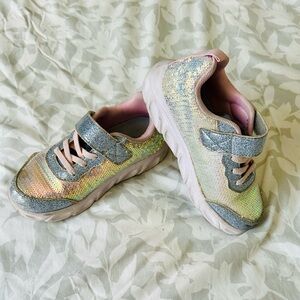 Kids Sparkle Pastel Rainbow Slip-On Sneakers